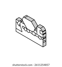 concrete mixer truck isometric icon vector. concrete mixer truck sign. isolated symbol illustration