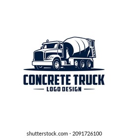 concrete mixer truck logo vector