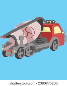 Concrete Mixer Truck that mixing a cement to be a concrete