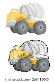 Concrete Mixer Trucks Vector Designs