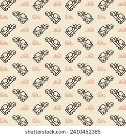 Concrete Mixer vector design repeating illustration pattern beautiful background