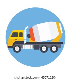 Concrete Mixer Vector Icon