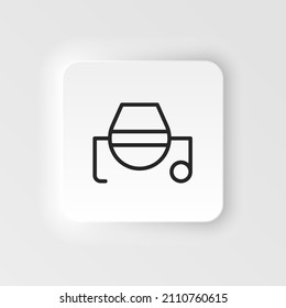 Concrete, mixer vector icon. Element of design tool for mobile concept and web apps vector. Thin neumorphic style vector icon for website design