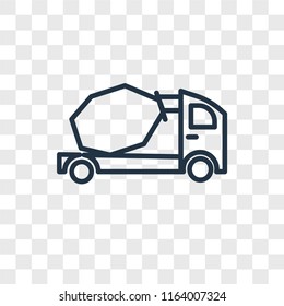 Concrete mixer vector icon isolated on transparent background, Concrete mixer logo concept