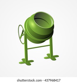 Concrete mixer. Vector illustration