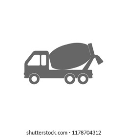 Concrete mixer. Vector illustration, flat design.