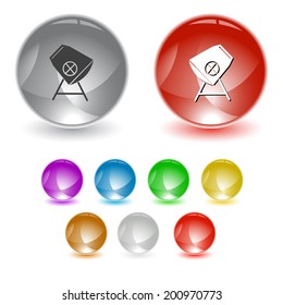 Concrete mixer. Vector interface element.