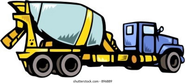 Concrete mixer.Vector illustration