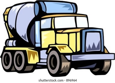Concrete mixer.Vector illustration