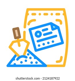 vector de icono de color concreto y mortero. señal de hormigón y mortero. ilustración de símbolo aislado