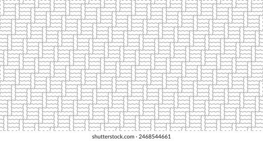 Concrete paver block or brick vector texture for outdoor use, landscapes and gardens, creating a zigzag pattern on the ground. For sidewalks, roads, patios, paths, streets, or driveways. Editable.