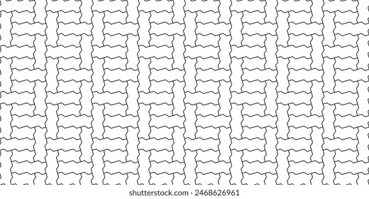 Concrete paver block or brick vector texture for outdoor use, landscapes and gardens, creating a zigzag pattern on the ground. For sidewalks, roads, patios, paths, streets, or driveways. Editable.
