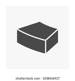 Concrete paver block icon. For create circular pattern in garden and outdoor. That is landscape architecture material with texture on surface. Made from concrete, brick, natural stone i.e. cobblestone