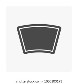 Concrete paver block icon. For create circular pattern in garden and outdoor. That is landscape architecture material with texture on surface. Made from concrete, brick, natural stone i.e. cobblestone