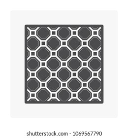 Concrete paver block pavement floor or brick vector icon. For landscape, outdoor garden by construction paving on ground to create truncated square tiling pattern. That sidewalk, road, patio or path.