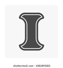 Concrete paver block pavement floor or brick vector icon. Material for landscape, outdoor, garden by paving on ground to create I dumble pattern. That sidewalk, road, patio, path, street or walkway.