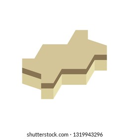 Concrete paver block pavement floor or brick vector icon. For landscape, outdoor, garden by paving on ground to create zig zag pattern. That sidewalk, road, patio, path, street, driveway or walkway.