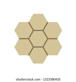 Concrete paver block pavement floor or brick vector icon. For landscape, outdoor, garden by paving on ground to create hexagon pattern. That sidewalk, road, patio, path, street, driveway or walkway.