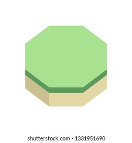 Concrete paver block pavement floor or brick vector icon. For landscape, outdoor, garden by paving on ground to create truncated square tiling pattern. That sidewalk, road, path, street or walkway.