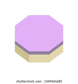 Concrete paver block pavement floor or brick vector icon. For landscape, outdoor, garden by paving on ground to create truncated square tiling pattern. That sidewalk, road, path, street or walkway.