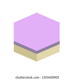 Concrete paver block pavement floor or brick vector icon. For landscape, outdoor, garden by paving on ground to create hexagon pattern. That sidewalk, road, patio, path, street, driveway or walkway.