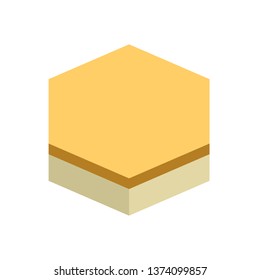Concrete paver block pavement floor or brick vector icon. For landscape, outdoor, garden by paving on ground to create hexagon pattern. That sidewalk, road, patio, path, street, driveway or walkway.