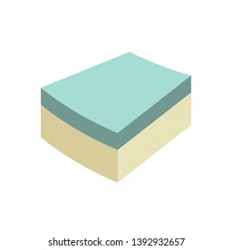 Concrete paver block pavement floor or brick vector icon. For landscape, outdoor, garden by paving on ground to create circular pattern. That sidewalk, road, patio, path, street, driveway or walkway.