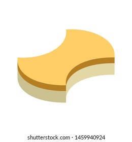 Concrete paver block pavement floor or brick vector icon. For landscape, outdoor and garden by paving on ground to create round dumble pattern. That sidewalk, road, patio, path, street or driveway.
