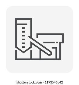 Concrete plant icon design, 64x64 perfect pixel and editable stroke.