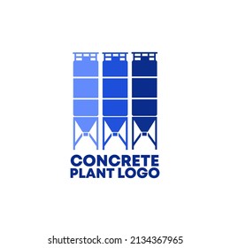 Concrete Plant Vector Logo Concept