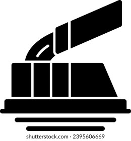 Diseño de vectores de iconos sólidos de glifo de concreto