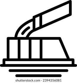 Diseño de vectores de iconos lineales de hormigón