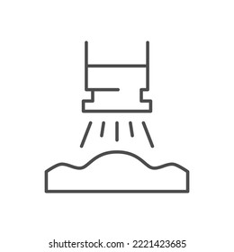 Concrete Pouring Line Outline Icon