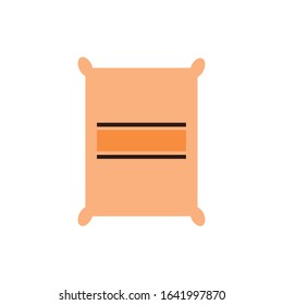 concrete sack bulk isolated flat style vector illustration design