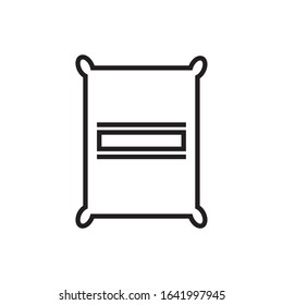 concrete sack bulk isolated line style vector illustration design