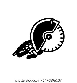 Concrete Saw Glyph Icon, Vector illustration