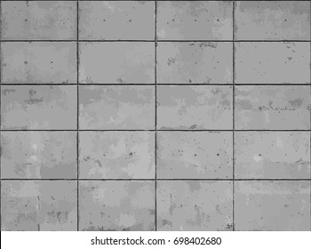 Concrete seamless texture map with movement joint, vector graphic               