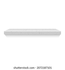 Estante de concreto sobre la ilustración del vector de fondo blanco