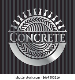 Concrete silvery badge. Vector Illustration. Mosaic.