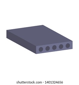 Concrete slab icon.Isometric and 3D view.