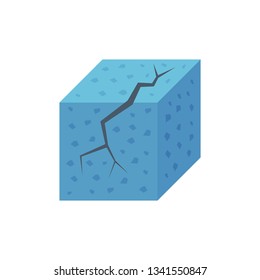 Concrete specimen cube type icon design.