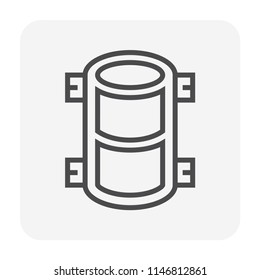 Concrete strength testing icon, 64x64 perfect pixel and editable stroke.
