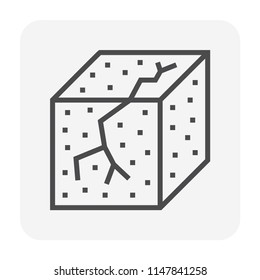 Concrete strength testing icon, 64x64 perfect pixel and editable stroke.