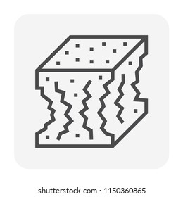 Concrete strength testing icon, 64x64 perfect pixel and editable stroke.