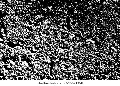Concrete texture black and white vector illustration. Cement wall closeup image. Building construction background. Scalable concrete surface. Monochrome concrete backdrop. Shabby rough weathered wall