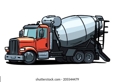 concrete truck cartoon
