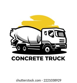 Concrete Truck Illustration Vector Isolated