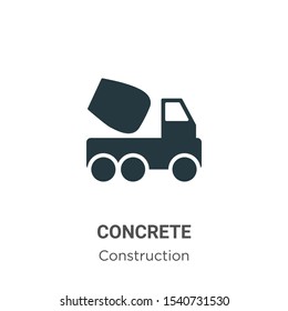 Concrete vector icon on white background. Flat vector concrete icon symbol sign from modern construction collection for mobile concept and web apps design.
