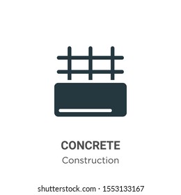 Concrete vector icon on white background. Flat vector concrete icon symbol sign from modern construction collection for mobile concept and web apps design.