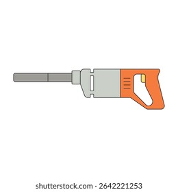 Concrete vibrator flat color icon vector image